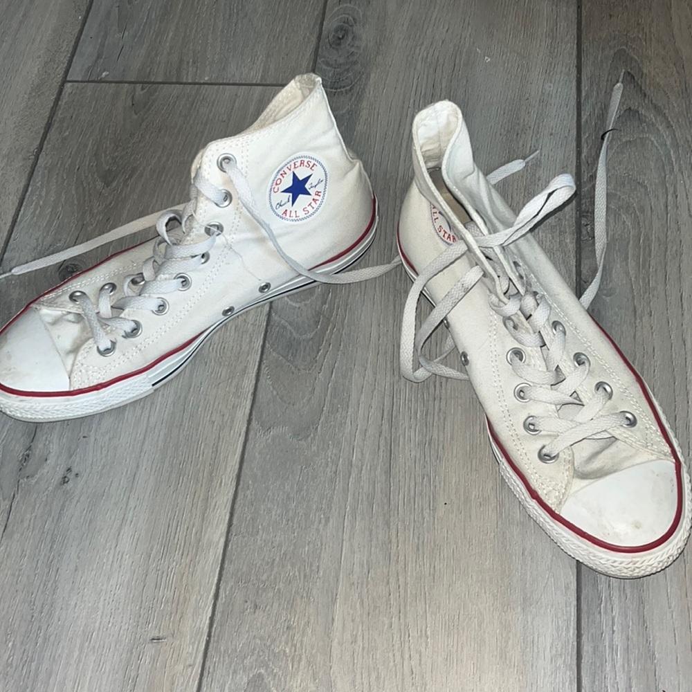 WHITE HIGH TOP CONVERSE W10